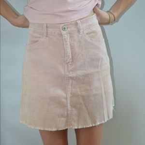 Brandy Melville Pink Corduroy Skirt